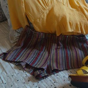 Forever 21 plaid striped dress shorts